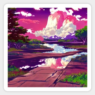 Anime Style Landscape Sticker